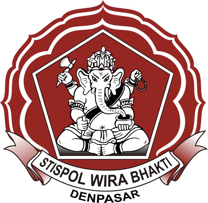 Lambang STISPOL Wira Bhakti — Ganesha dalam pentagon maroon